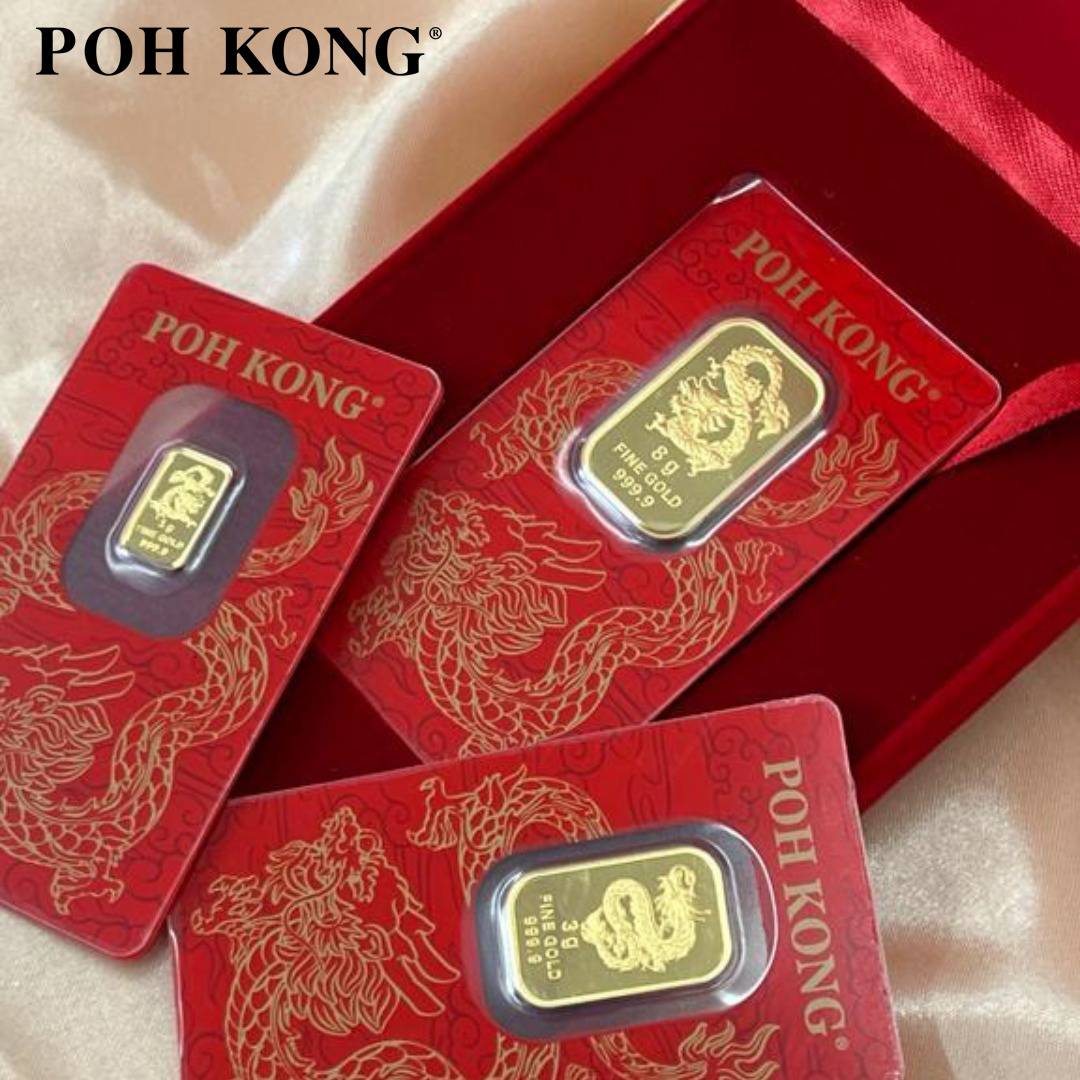 POH KONG 999 9 24K Pure Gold Dragon Gold Bar 1g poh-kong-999-9-24k-pure-gold-dragon-gold-bar-1g